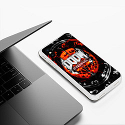Чехол iPhone XS Max матовый DOOM ETERNAL, цвет: 3D-белый — фото 2