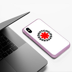 Чехол iPhone XS Max матовый RED HOT CHILI PEPPERS, цвет: 3D-сиреневый — фото 2