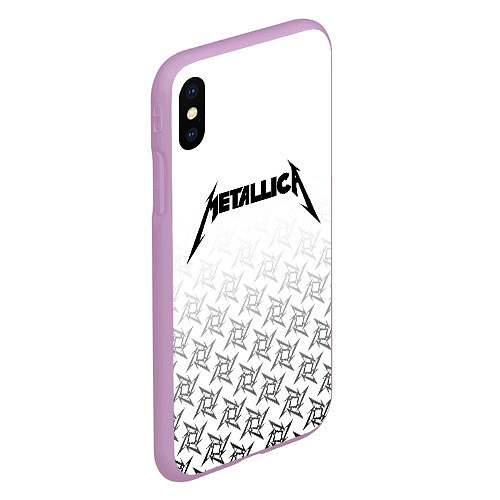 Чехол iPhone XS Max матовый METALLICA / 3D-Сиреневый – фото 2