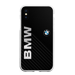 Чехол iPhone XS Max матовый BMW, цвет: 3D-белый