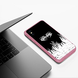 Чехол iPhone XS Max матовый GHOSTEMANE, цвет: 3D-малиновый — фото 2