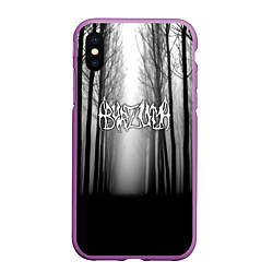 Чехол iPhone XS Max матовый Темный лес Burzum