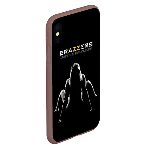 Чехол iPhone XS Max матовый Brazzers - casting producer / 3D-Коричневый – фото 2