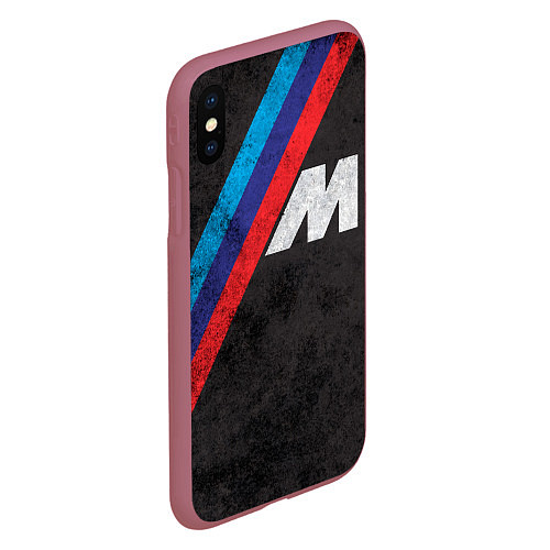 Чехол iPhone XS Max матовый BMW 1 / 3D-Малиновый – фото 2