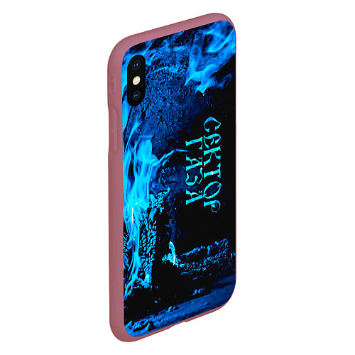 Чехол iPhone XS Max матовый Сектор Газа / 3D-Малиновый – фото 2