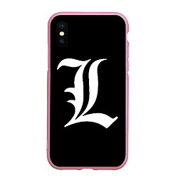 Чехол iPhone XS Max матовый DEATH NOTE ТЕТРАДЬ СМЕРТИ L