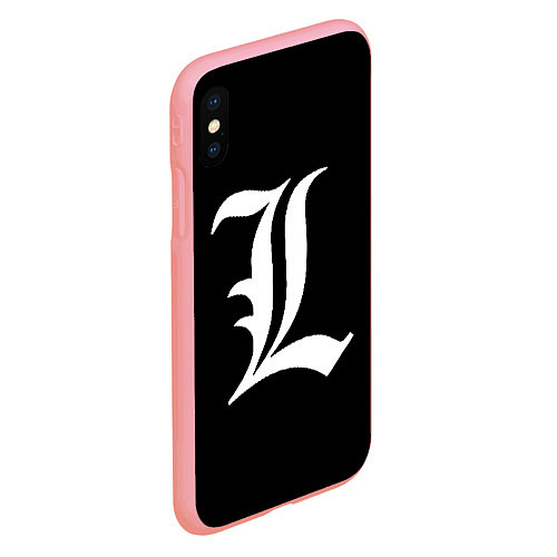 Чехол iPhone XS Max матовый DEATH NOTE ТЕТРАДЬ СМЕРТИ L / 3D-Баблгам – фото 2