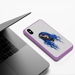 Чехол iPhone XS Max матовый BILLIE EILISH, цвет: 3D-фиолетовый — фото 2