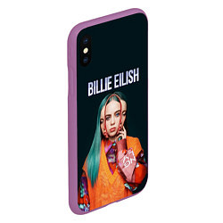 Чехол iPhone XS Max матовый BILLIE EILISH, цвет: 3D-фиолетовый — фото 2