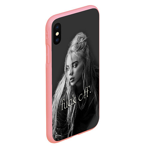 Чехол iPhone XS Max матовый Billie Eilish fak off / 3D-Баблгам – фото 2