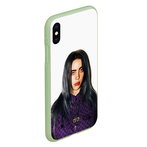 Чехол iPhone XS Max матовый BILLIE EILISH / 3D-Салатовый – фото 2