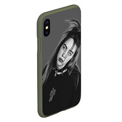 Чехол iPhone XS Max матовый BILLIE EILISH, цвет: 3D-темно-зеленый — фото 2