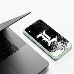 Чехол iPhone XS Max матовый DEATH NOTE, цвет: 3D-салатовый — фото 2