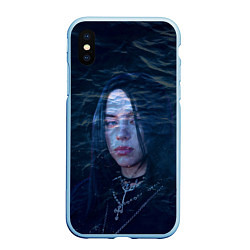 Чехол iPhone XS Max матовый Billie Eilish: Ocean Eyes, цвет: 3D-голубой