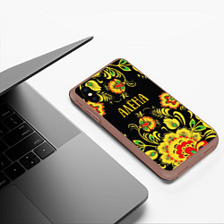 Чехол iPhone XS Max матовый Хохлома, цвет: 3D-коричневый — фото 2
