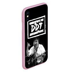 Чехол iPhone XS Max матовый ДДТ, цвет: 3D-розовый — фото 2