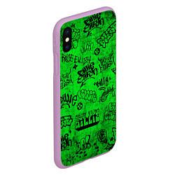 Чехол iPhone XS Max матовый BILLIE EILISH: Grunge Graffiti, цвет: 3D-сиреневый — фото 2