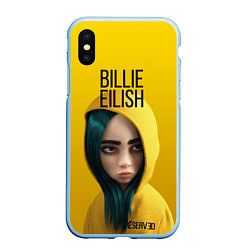 Чехол iPhone XS Max матовый BILLIE EILISH: Yellow Girl, цвет: 3D-голубой