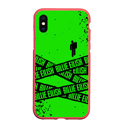 Чехол iPhone XS Max матовый BILLIE EILISH: Green & Black Tape