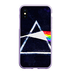 Чехол iPhone XS Max матовый PINK FLOYD, цвет: 3D-светло-сиреневый