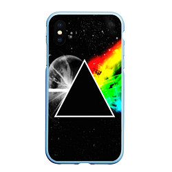 Чехол iPhone XS Max матовый PINK FLOYD, цвет: 3D-голубой