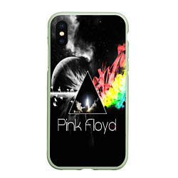 Чехол iPhone XS Max матовый PINK FLOYD, цвет: 3D-салатовый