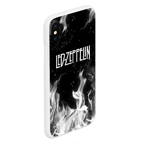 Чехол iPhone XS Max матовый LED ZEPPELIN / 3D-Белый – фото 2