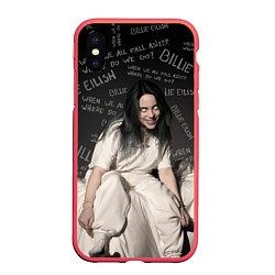 Чехол iPhone XS Max матовый BILLIE EILISH: Where Do We Go, цвет: 3D-красный