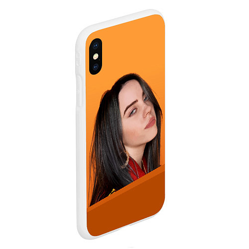 Чехол iPhone XS Max матовый BILLIE EILISH: Orange Mood / 3D-Белый – фото 2