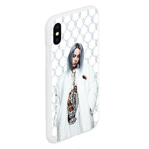 Чехол iPhone XS Max матовый BILLIE EILISH: White Fashion / 3D-Белый – фото 2