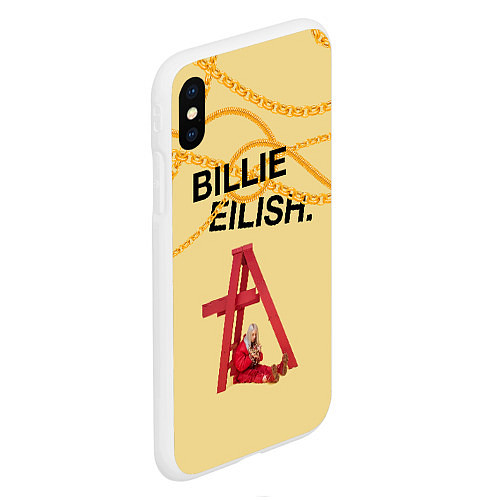 Чехол iPhone XS Max матовый BILLIE EILISH / 3D-Белый – фото 2