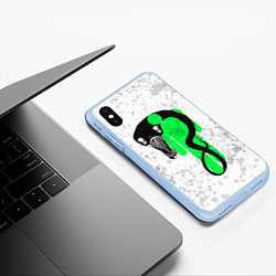 Чехол iPhone XS Max матовый BILLIE EILISH: Blohsh & Ghoul, цвет: 3D-голубой — фото 2