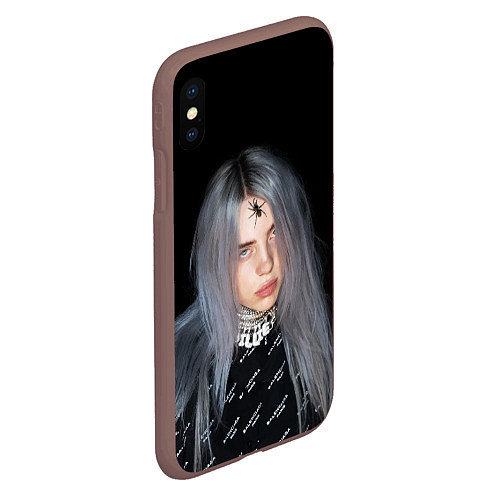 Чехол iPhone XS Max матовый BILLIE EILISH с Пауком / 3D-Коричневый – фото 2