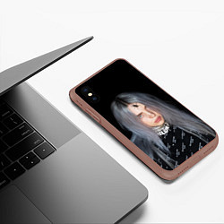 Чехол iPhone XS Max матовый BILLIE EILISH с Пауком, цвет: 3D-коричневый — фото 2