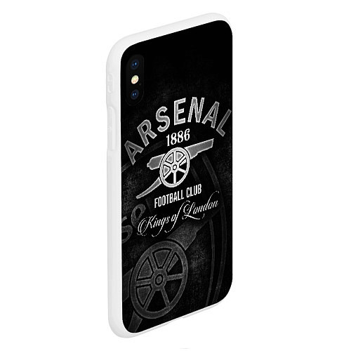 Чехол iPhone XS Max матовый Arsenal / 3D-Белый – фото 2