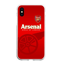 Чехол iPhone XS Max матовый Arsenal, цвет: 3D-белый