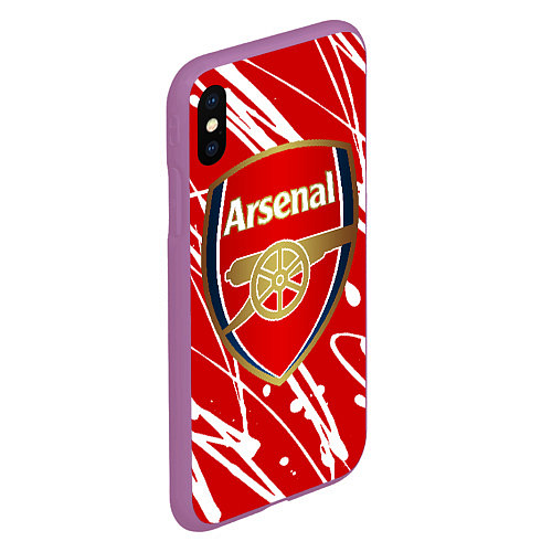 Чехол iPhone XS Max матовый Arsenal / 3D-Фиолетовый – фото 2