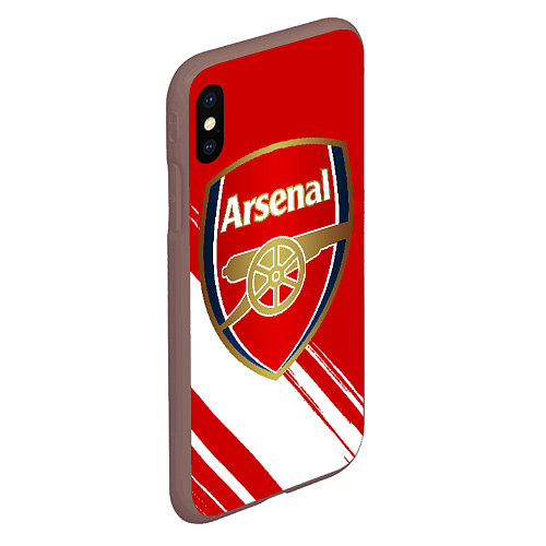 Чехол iPhone XS Max матовый Arsenal / 3D-Коричневый – фото 2