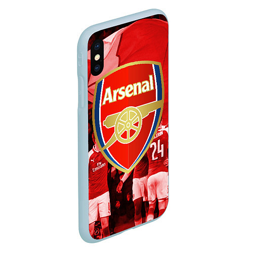 Чехол iPhone XS Max матовый Arsenal / 3D-Голубой – фото 2