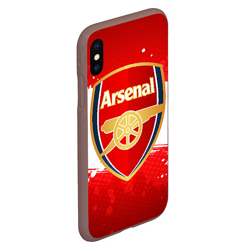 Чехол iPhone XS Max матовый Arsenal / 3D-Коричневый – фото 2