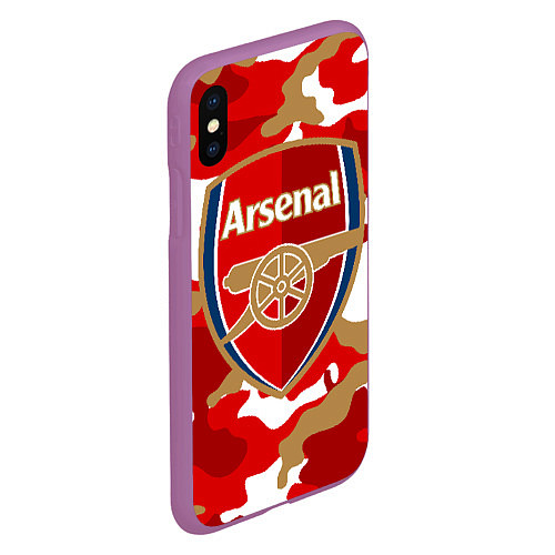 Чехол iPhone XS Max матовый Arsenal / 3D-Фиолетовый – фото 2