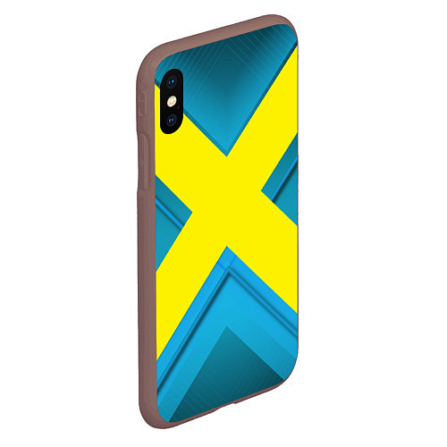 Чехол iPhone XS Max матовый Икс для косплея / 3D-Коричневый – фото 2