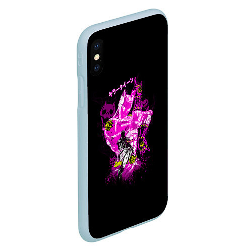 Чехол iPhone XS Max матовый Киллер Квин ЖоЖо / 3D-Голубой – фото 2