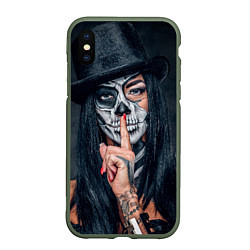 Чехол iPhone XS Max матовый Девушка halloween