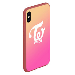 Чехол iPhone XS Max матовый TWICE, цвет: 3D-красный — фото 2