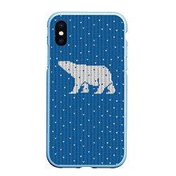 Чехол iPhone XS Max матовый Свитер с медведем