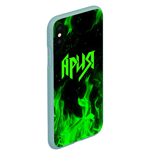 Чехол iPhone XS Max матовый АРИЯ / 3D-Мятный – фото 2