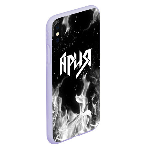 Чехол iPhone XS Max матовый АРИЯ / 3D-Светло-сиреневый – фото 2