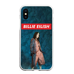 Чехол iPhone XS Max матовый BILLIE EILISH, цвет: 3D-белый