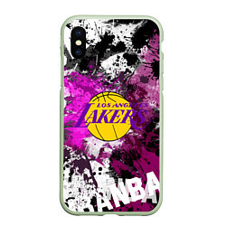 Чехол iPhone XS Max матовый Лос-Анджелес Лейкерс, Los Angeles Lakers